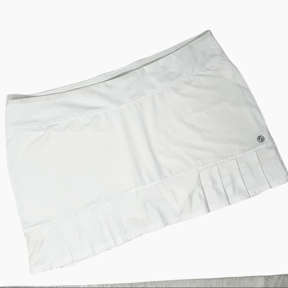 LIJA White Tennis Skort w/ Pleated Hem Size XL - Picture 4 of 7